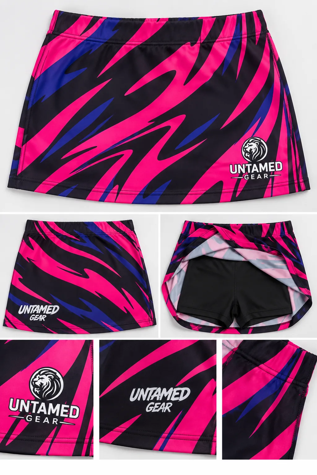 Pink Vortex Sublimated Skort – alternate view